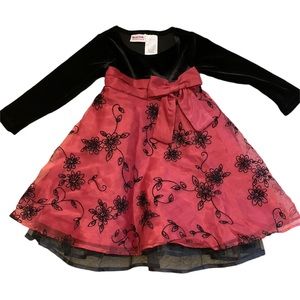 Blueberi Boulevard | Dresses | Macys Brand Holiday Dress 3t Black Velvet  Red | Poshmark